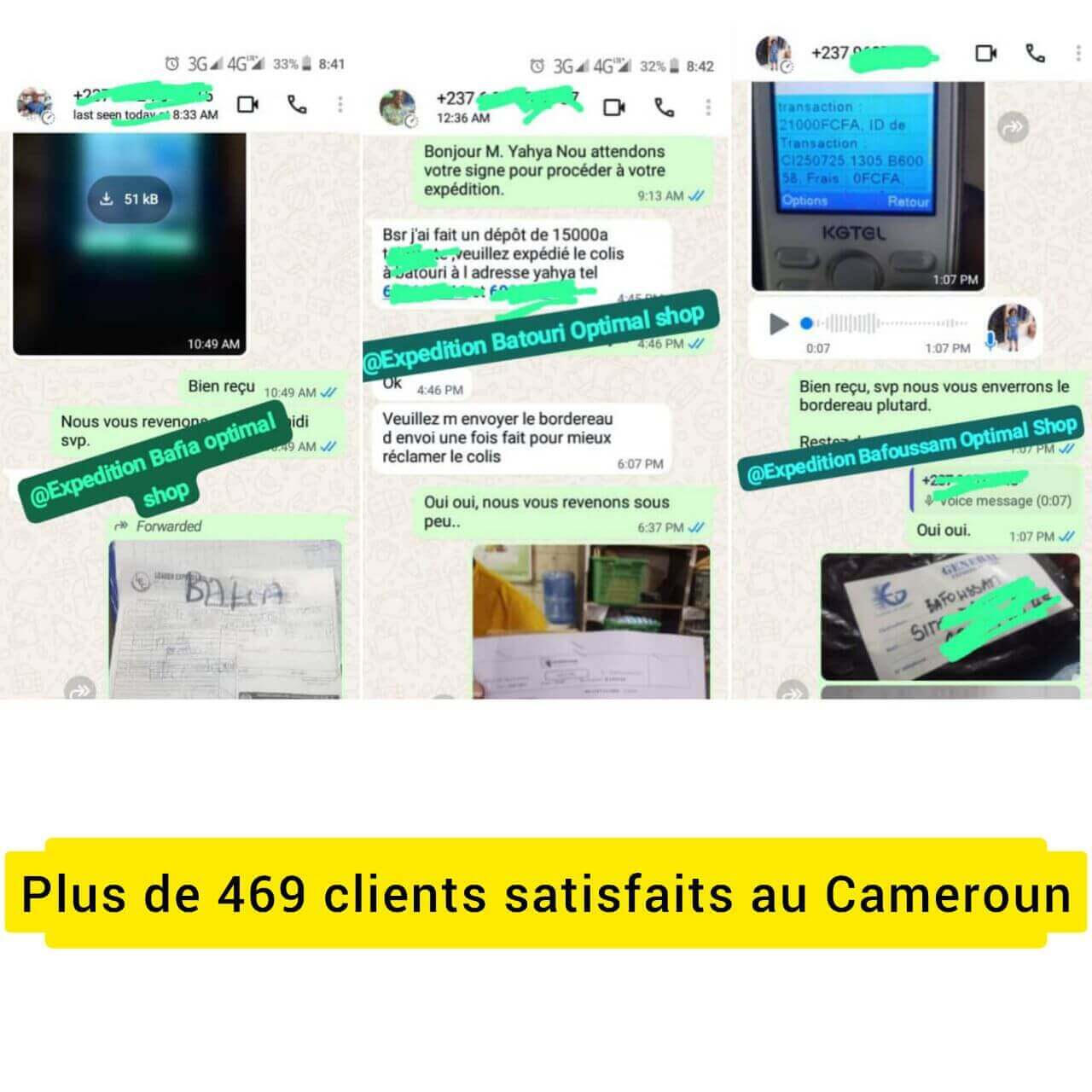 Capture d'ecran Expedition client